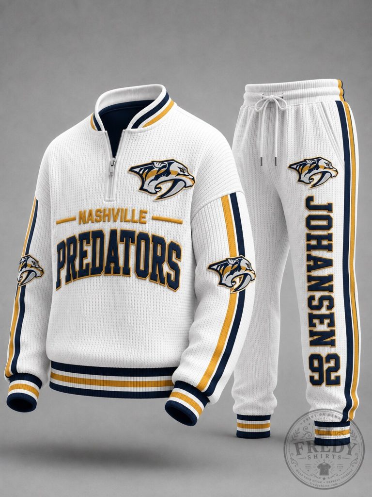 Nashville Predators Johansen Number 92 Quarter-Zip Sweatshirt and Jogger Set