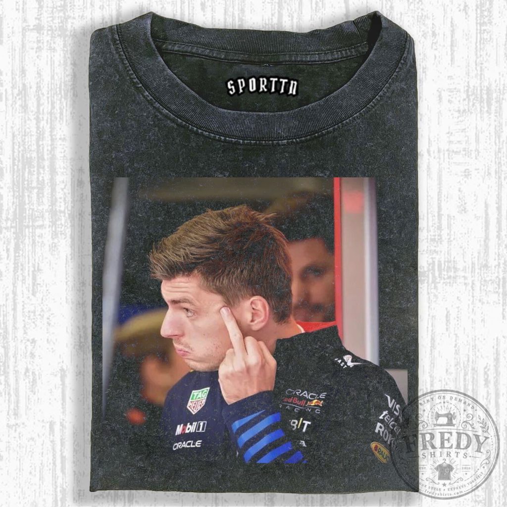 Max Verstappen F1 Racing Driver Middle Finger T-Shirt