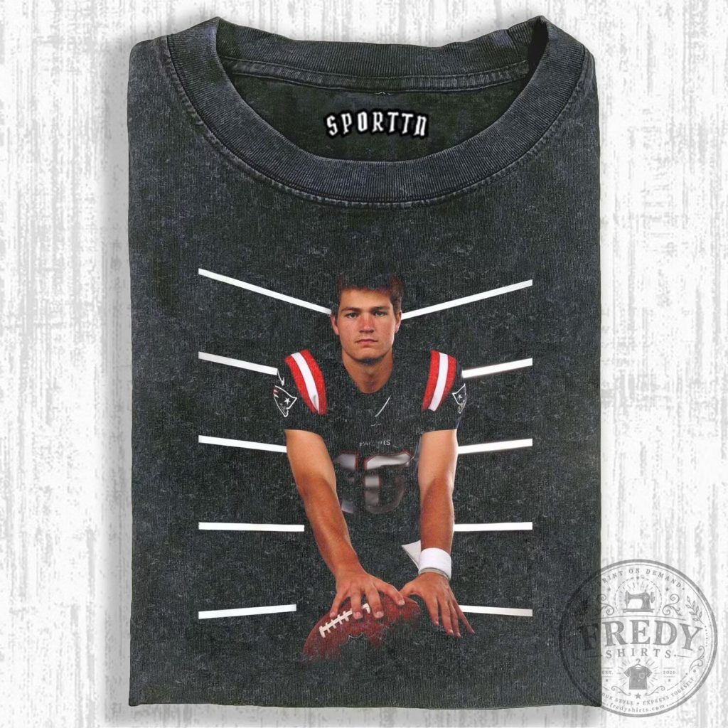 Graphic T-Shirt featuring Drake Maye, New England Patriots Football Star