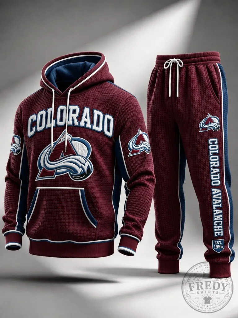 Colorado Avalanche Hockey Team Logo Hoodie and Pants Set