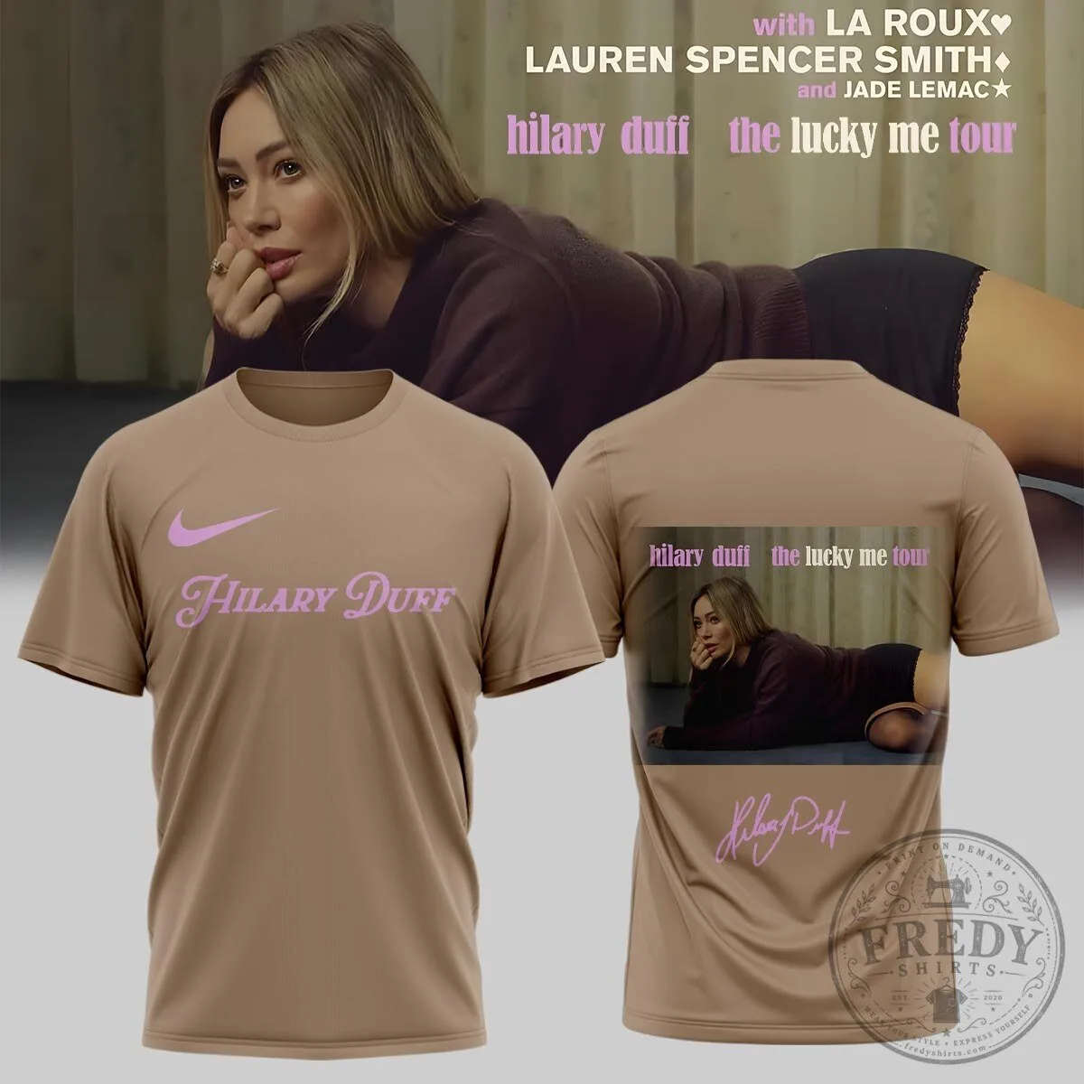 2026 Limited Edition Signature SHIRT from Hilary Duff's “The Lucky Me Tour”