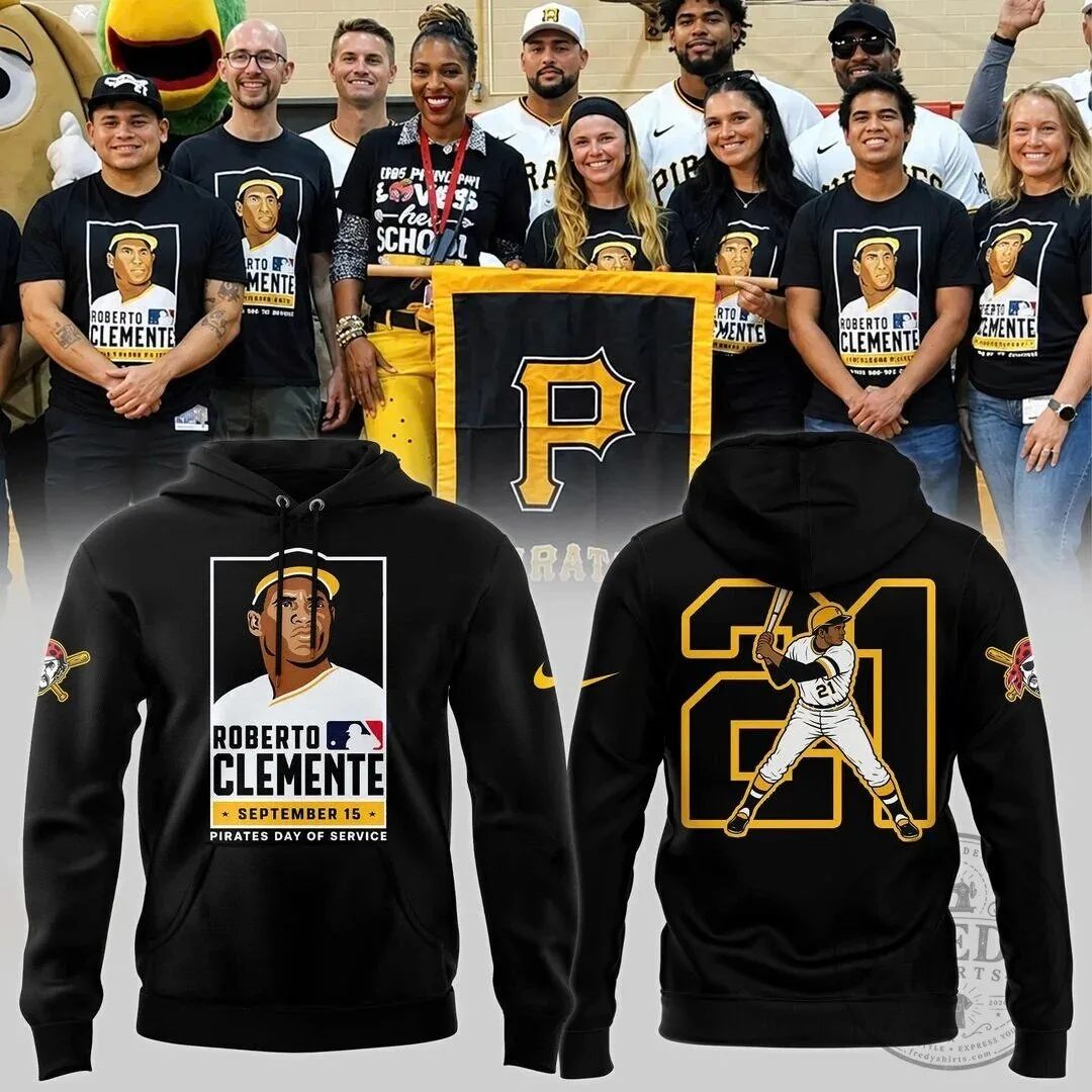 Roberto Clemente Day Pittsburgh Pirates Baseball Legend Number 21 Hoodie