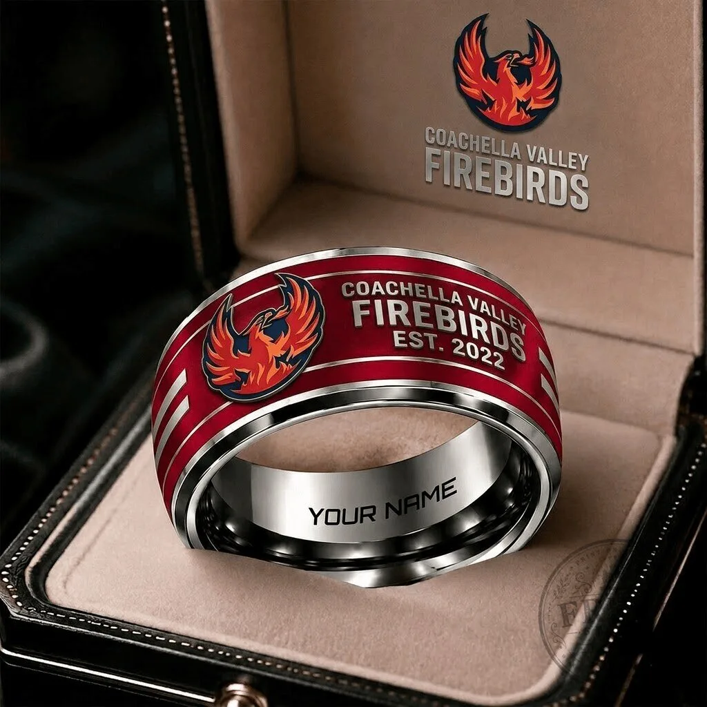 Coachella Valley Firebirds AHL Personalized Engraved Team Logo Ring