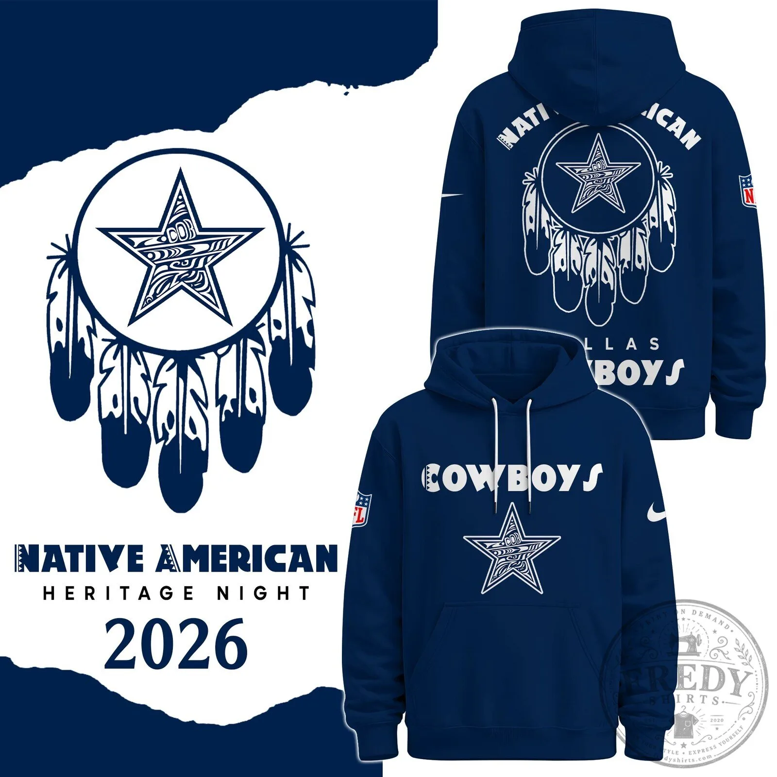 Dallas Cowboys Native American Heritage Night 2026 Hoodie
