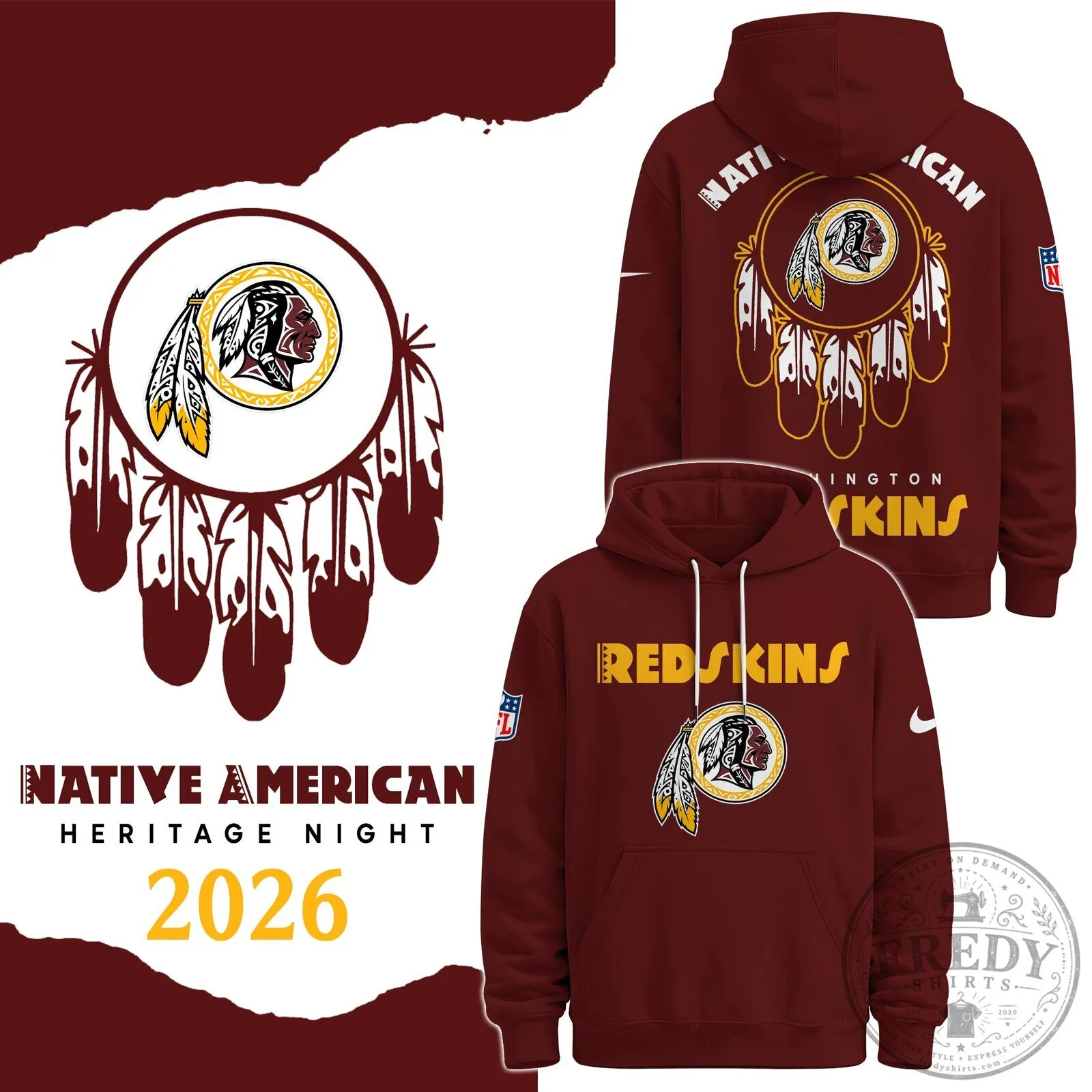 Washington Redskins Native American Heritage Night 2026 Hoodie