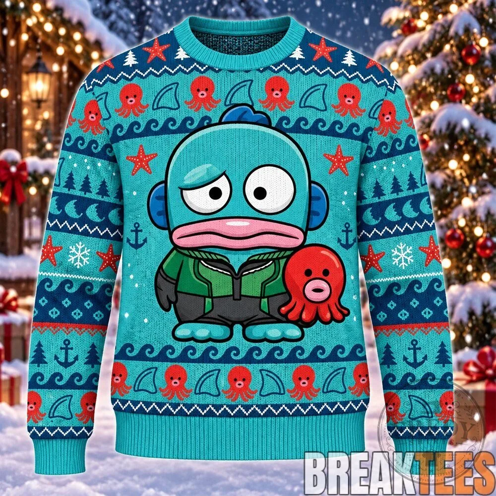 Hangyodon The Deep Sanrio Character Christmas Holiday Sweater