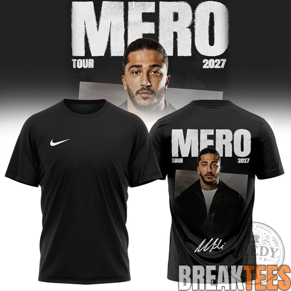 Mero Tour 2027 Concert Signature Black Graphic Short Sleeve T-Shirt