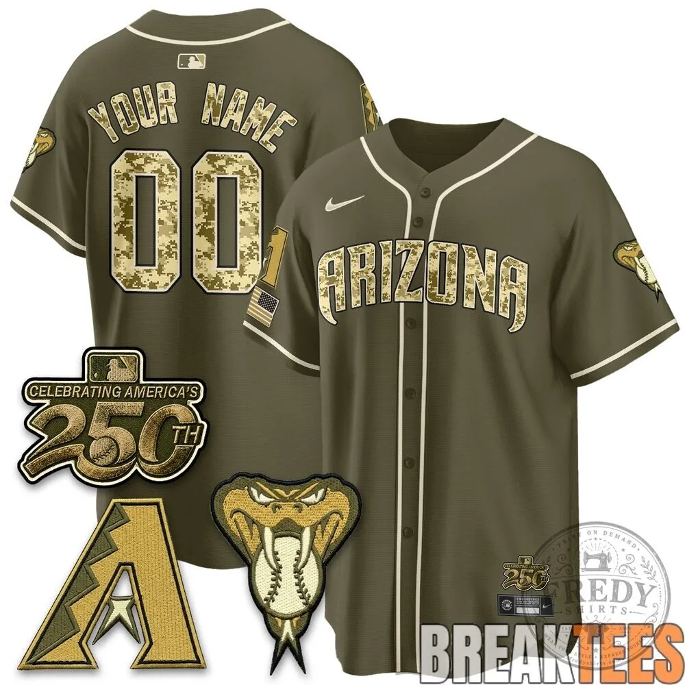 Arizona Diamondbacks Salute to Service 250th Anniversary Baseball Jersey