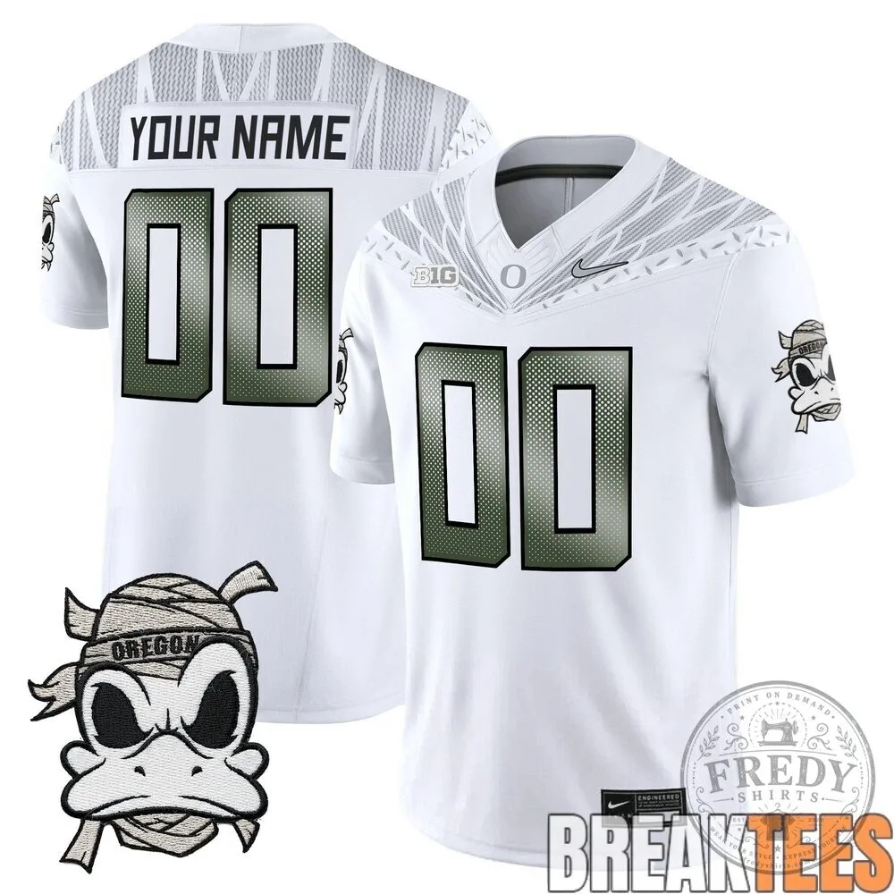 Oregon Ducks Mummy Duck Custom Football Jersey 10 Oregon Ducks Mummy Duck Custom Football Jersey