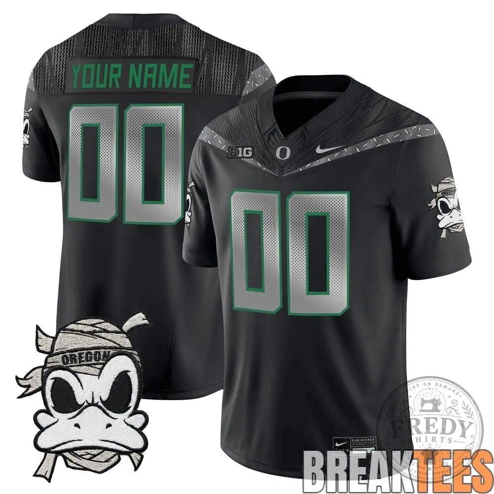 Oregon Ducks Mummy Duck Custom Football Jersey 11 Oregon Ducks Mummy Duck Custom Football Jersey