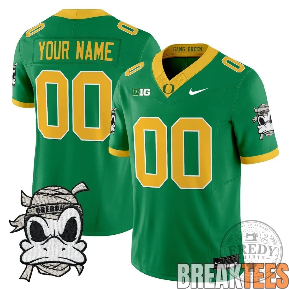 Oregon Ducks Mummy Duck Custom Football Jersey 13 Oregon Ducks Mummy Duck Custom Football Jersey