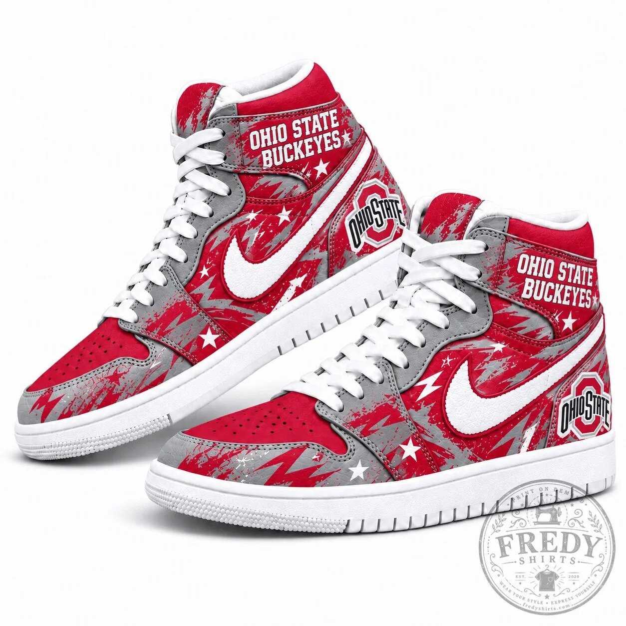 Ohio State Buckeyes Graffiti Custom Print Shoes