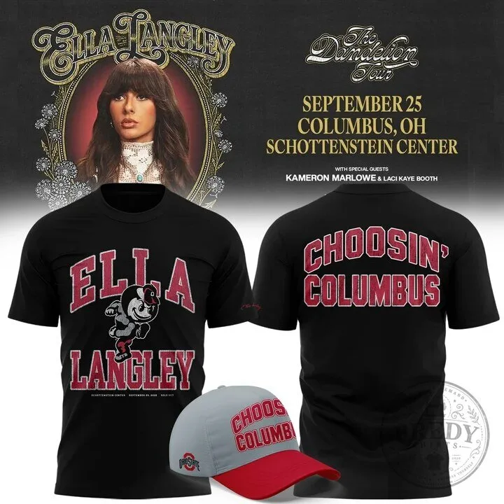 Ella Langley The Dandelion Tour Columbus Ohio State Buckeyes T-Shirt
