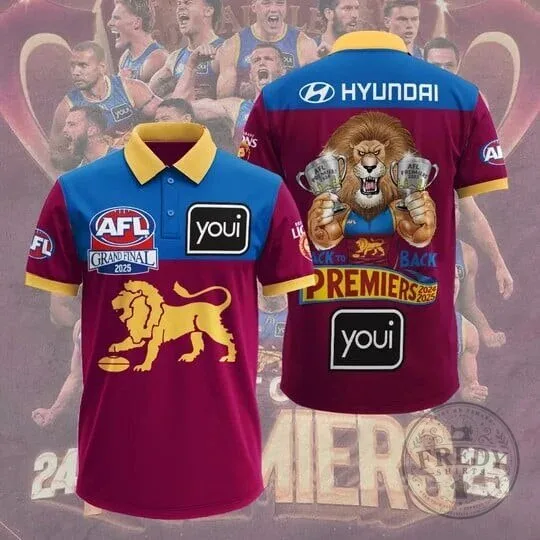Brisbane Lions Australian Football League Grand Final 2025 Polo Shirt