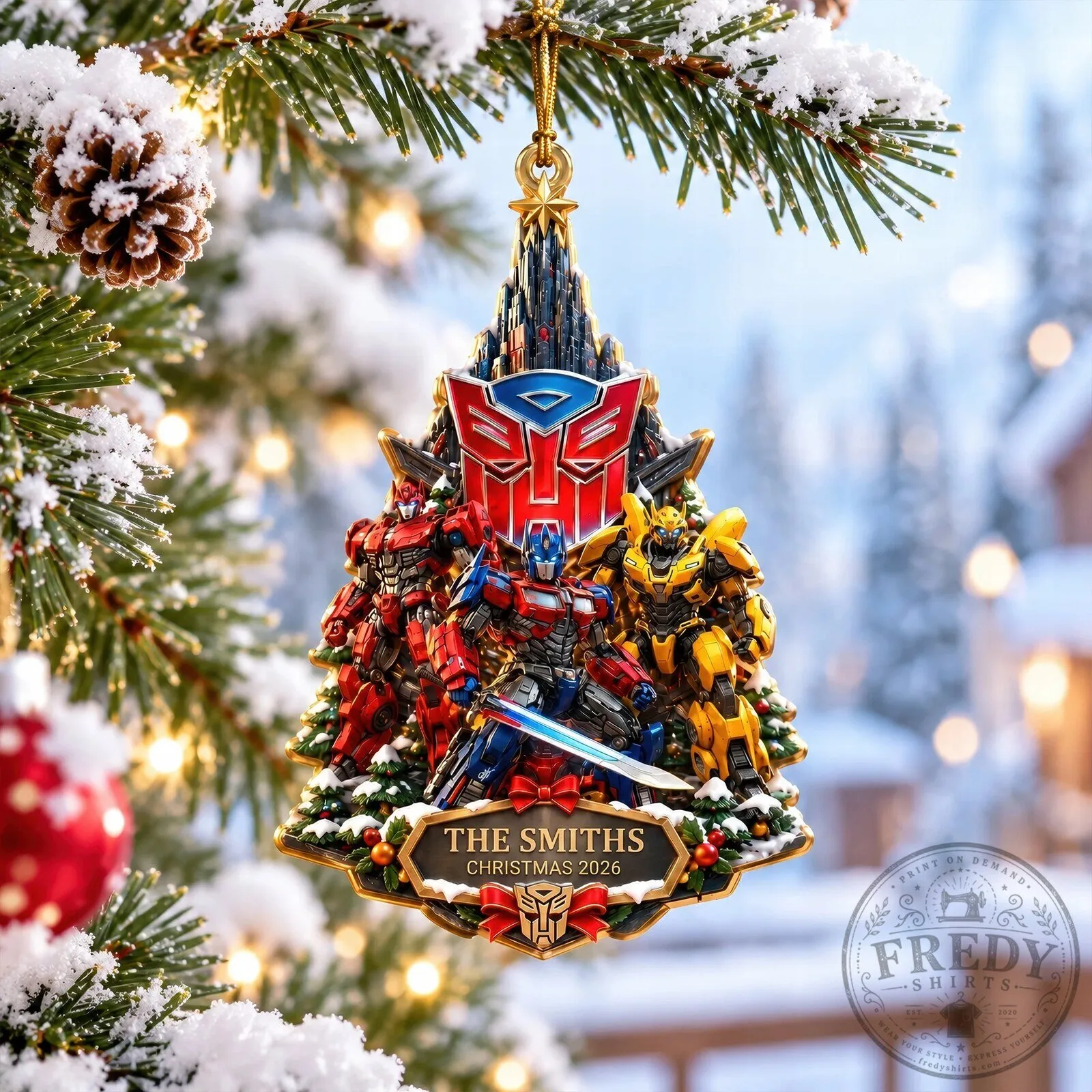Transformers Optimus Prime Bumblebee Autobots Christmas Tree Ornament