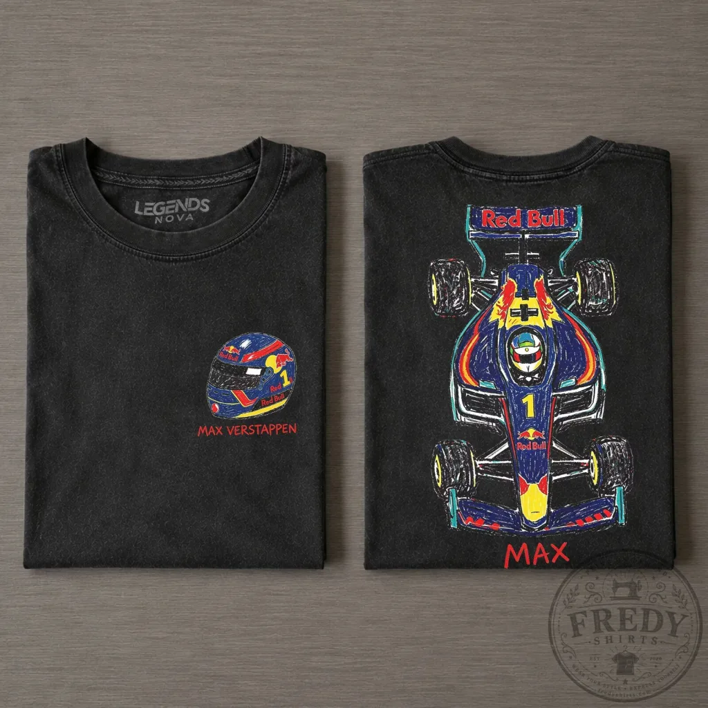 Max Verstappen F1 Racing Red Bull Car T-Shirt