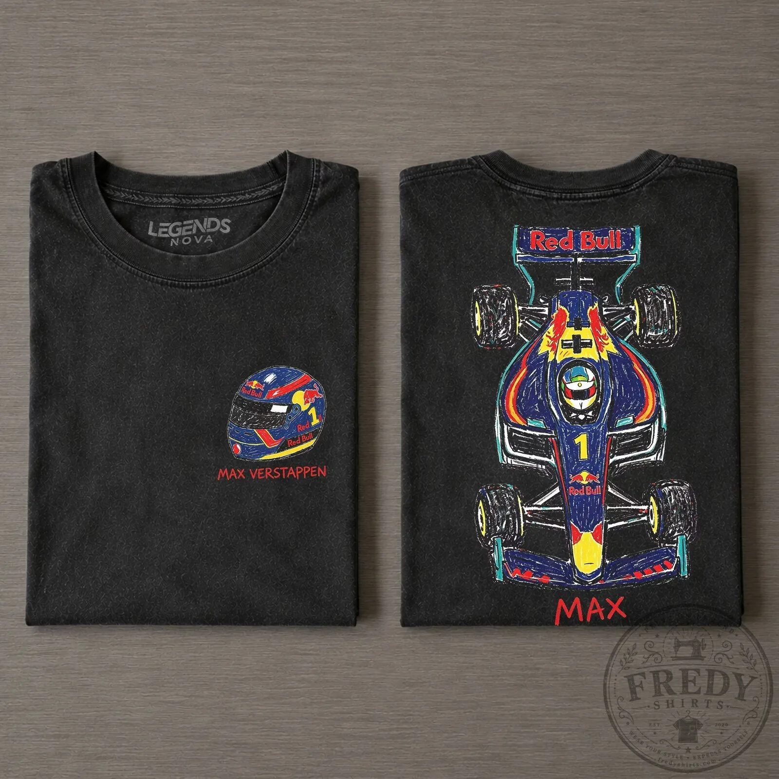 Max Verstappen F1 Racing Red Bull Car T-Shirt