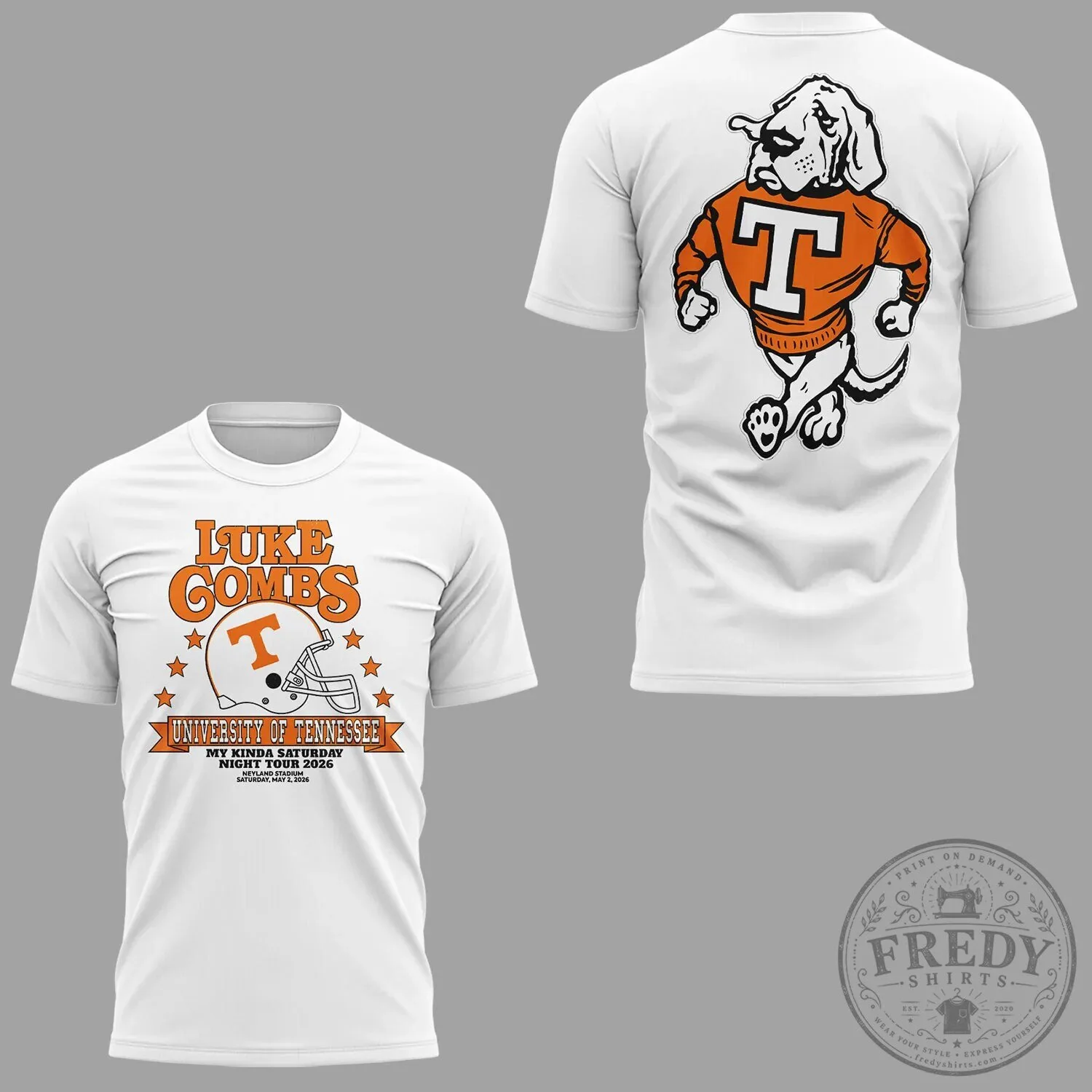 Luke Combs My Kinda Saturday Night Tour Neyland Stadium University of Tennessee T-Shirt