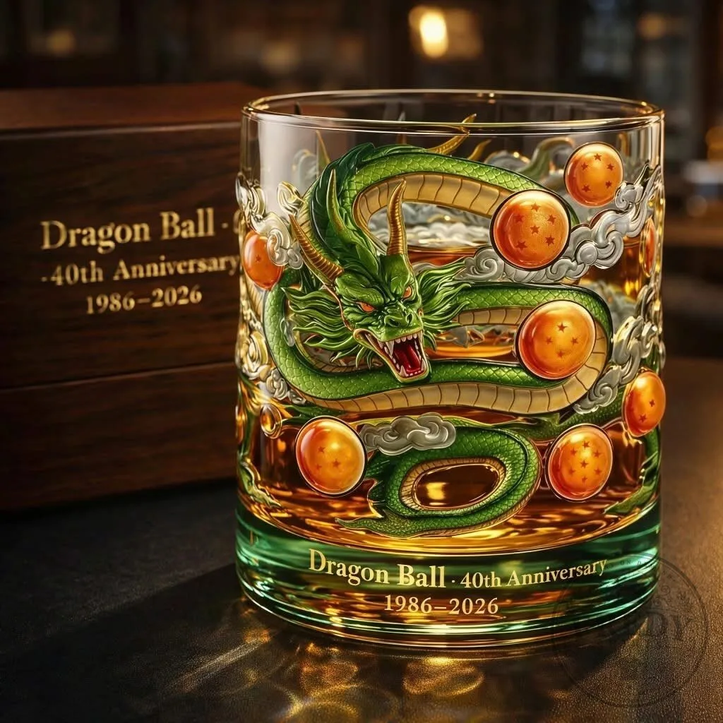 Dragon Ball Z Shenron 40th Anniversary Whiskey Glass