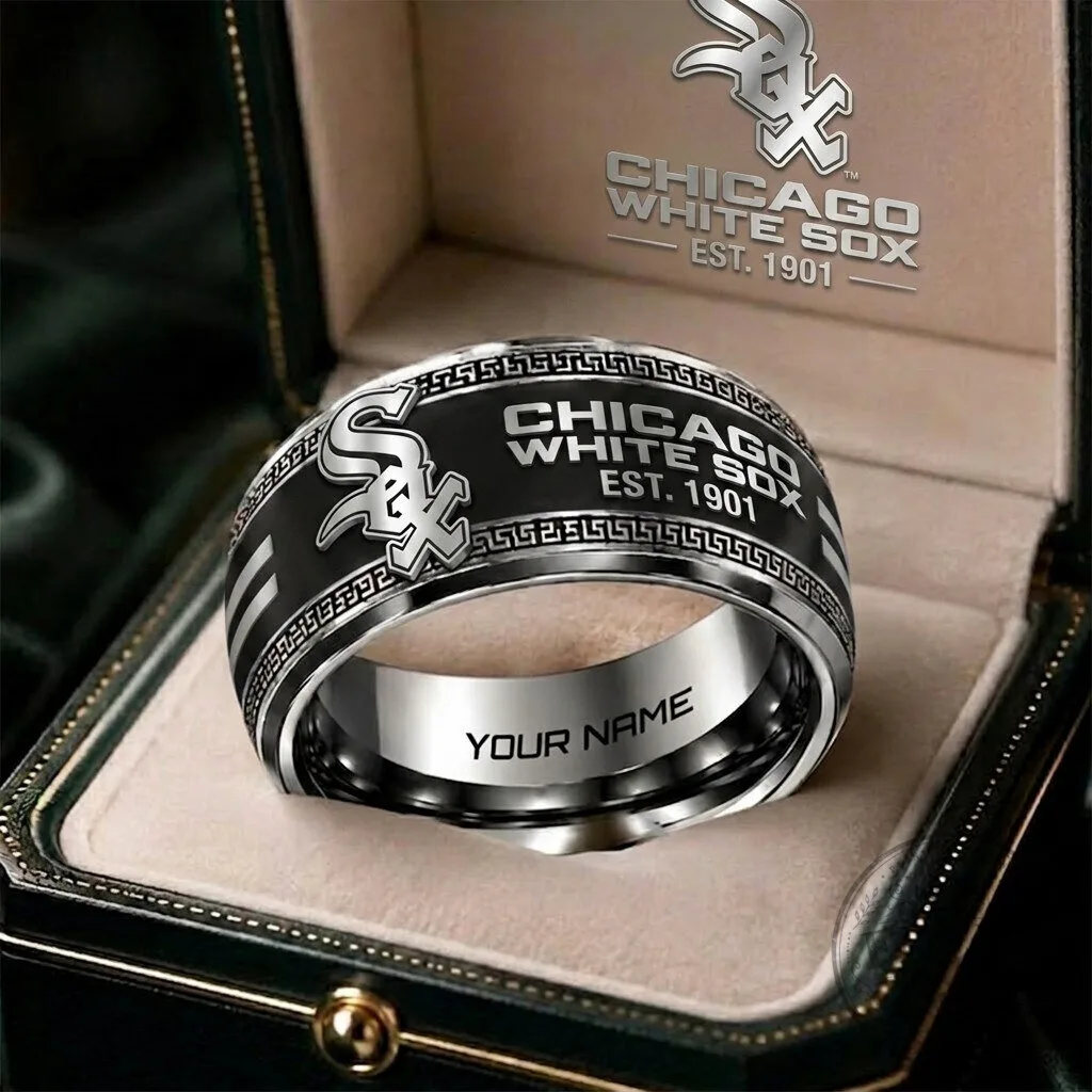 Chicago White Sox MLB Baseball Personalized Engraved Ring