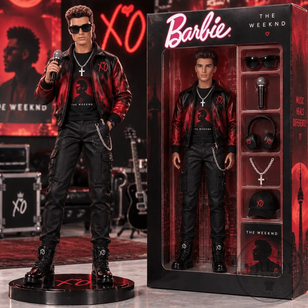 The Weeknd Barbie Doll Commemorative Action Figure Collectible Set