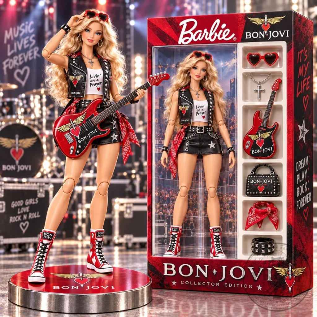 Bon Jovi Barbie Collector Edition Doll with Guitar and Accessories Bon Jovi Barbie Collector Edition Doll with Guitar and Accessories