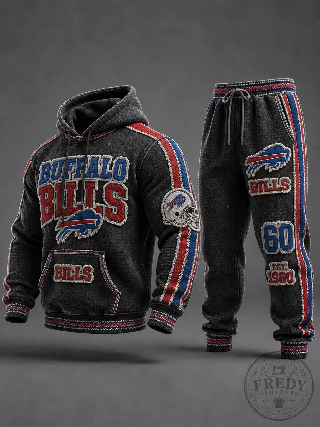Buffalo Bills Jogger Pants and Hoodie Set for Football Fans
