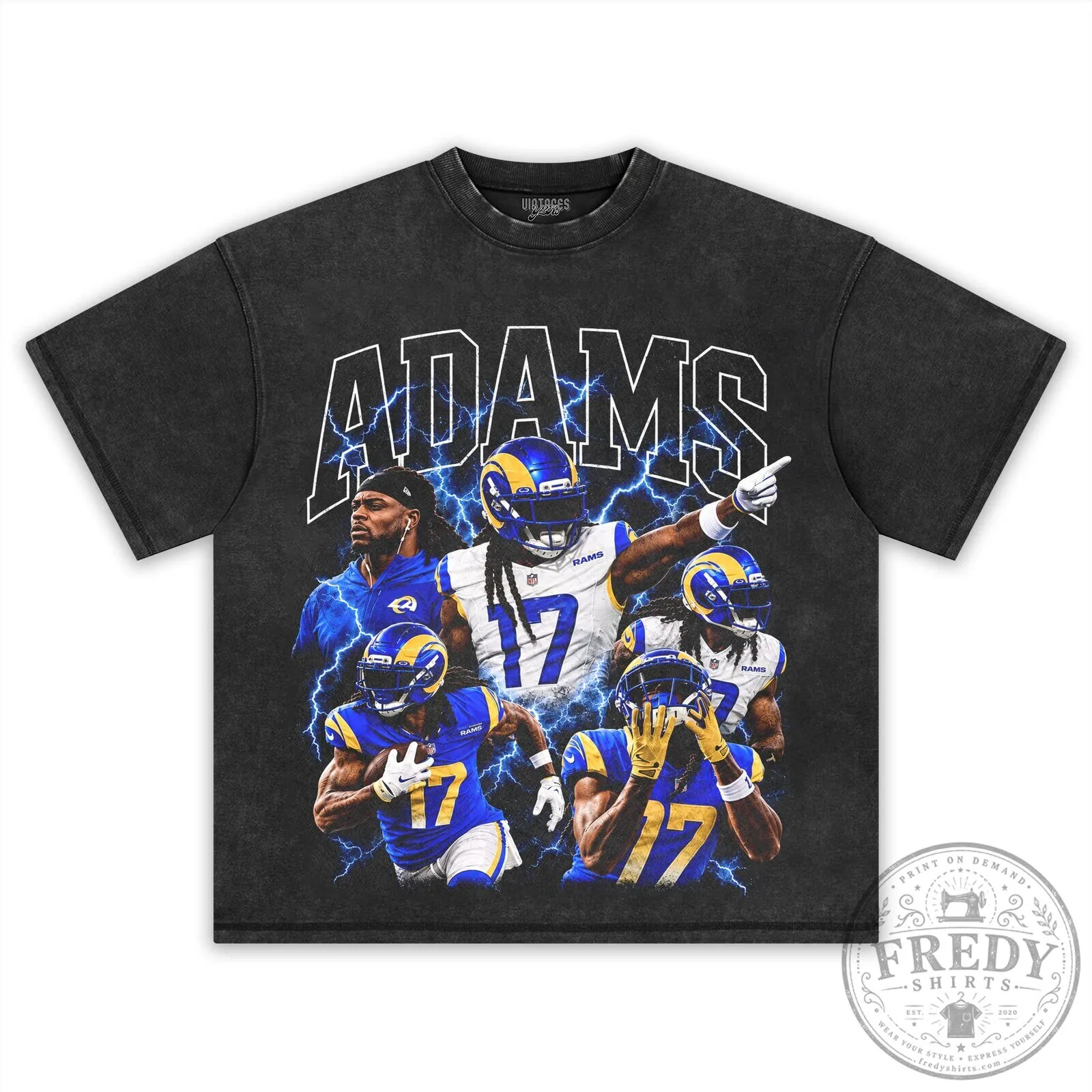 Graphic T-Shirt Featuring Football Player Davante Adams 12 Graphic T-Shirt Featuring Football Player Davante Adams
