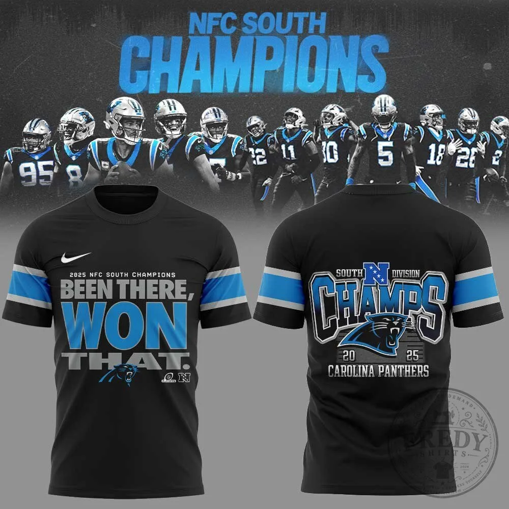 Carolina Panthers 2025 NFC South Division Champions Been There Won That T-Shirt