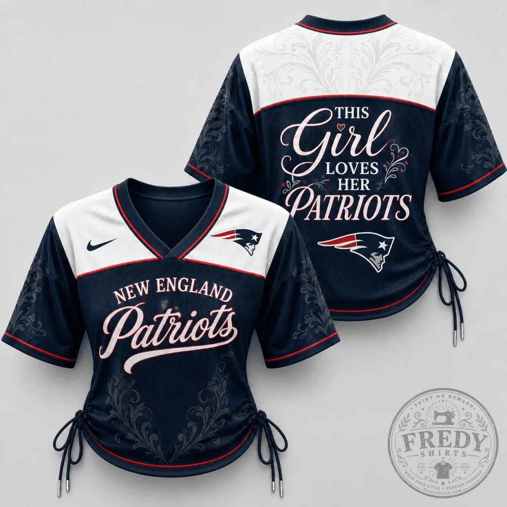 New England Patriots This Girl Loves Her Patriots Women's Football Jersey