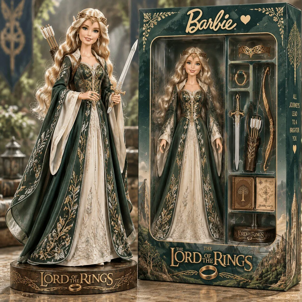 Barbie The Lord of the Rings Galadriel Collector Doll with Accessories