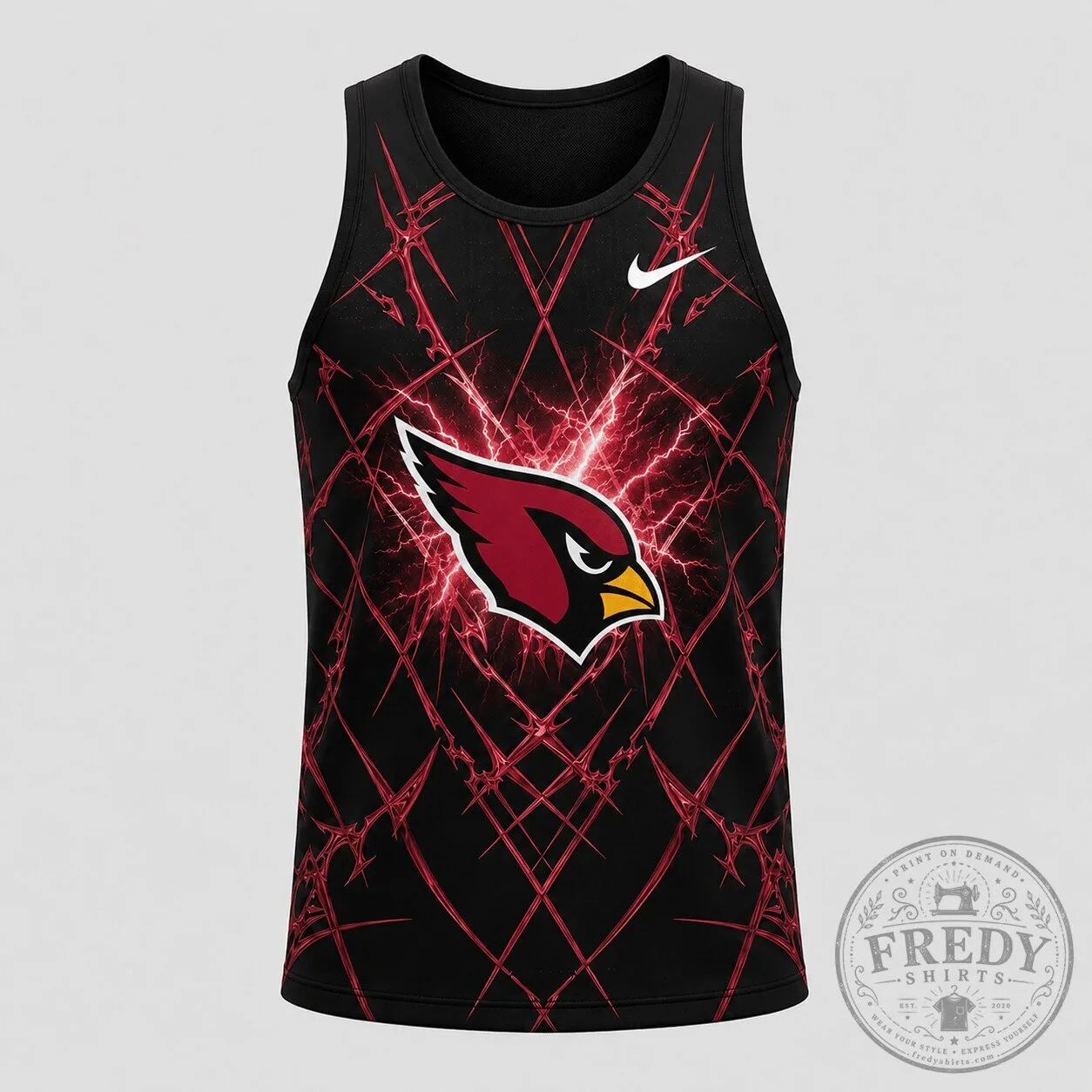 Arizona Cardinals Football Team Dynamic Graphic Black Tank Top