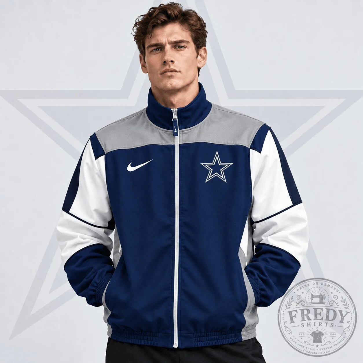 Dallas Cowboys Nike Full Zip Windbreaker Jacket