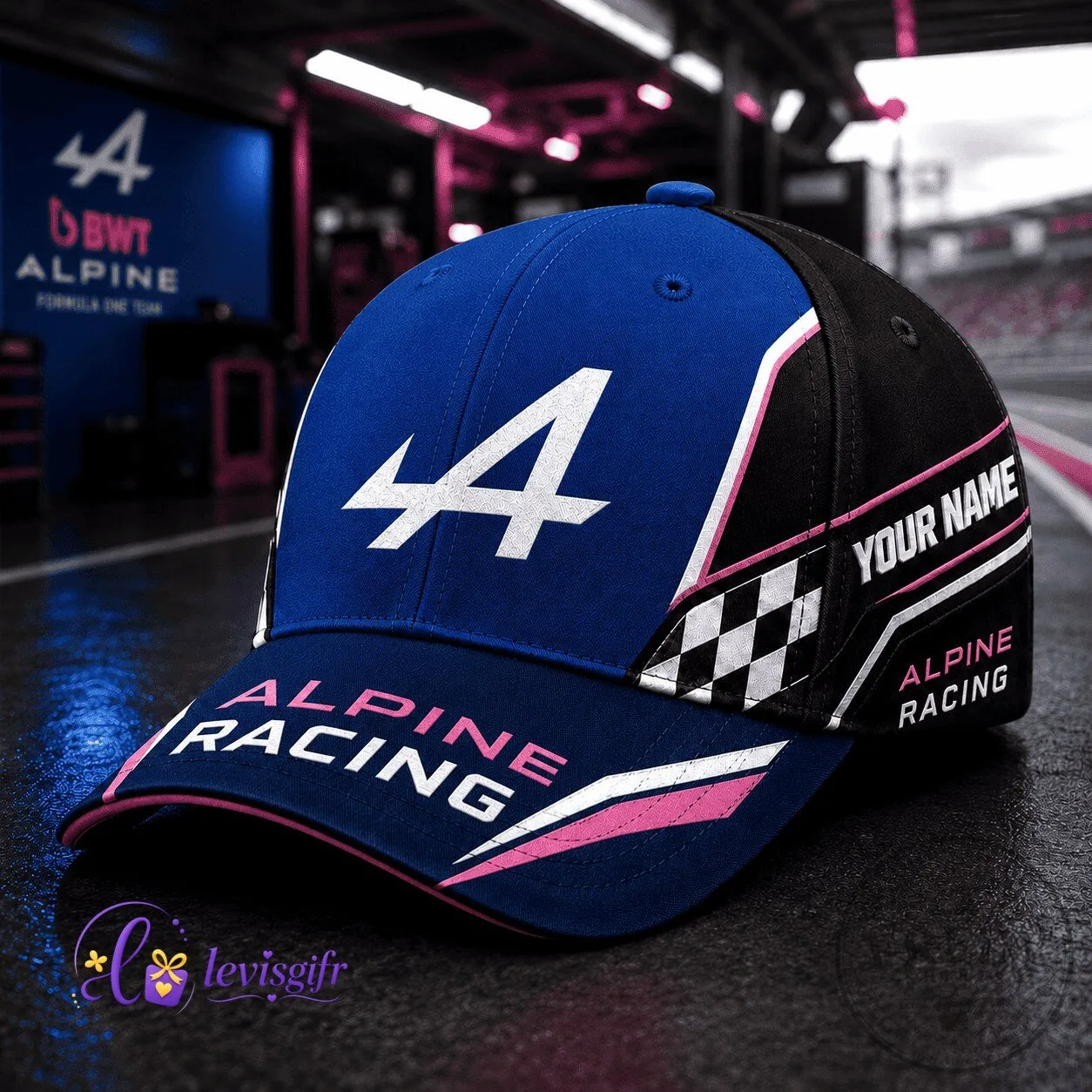 Racing Fan Gift Alpine Formula 1 Team Personalized Baseball Cap Hat