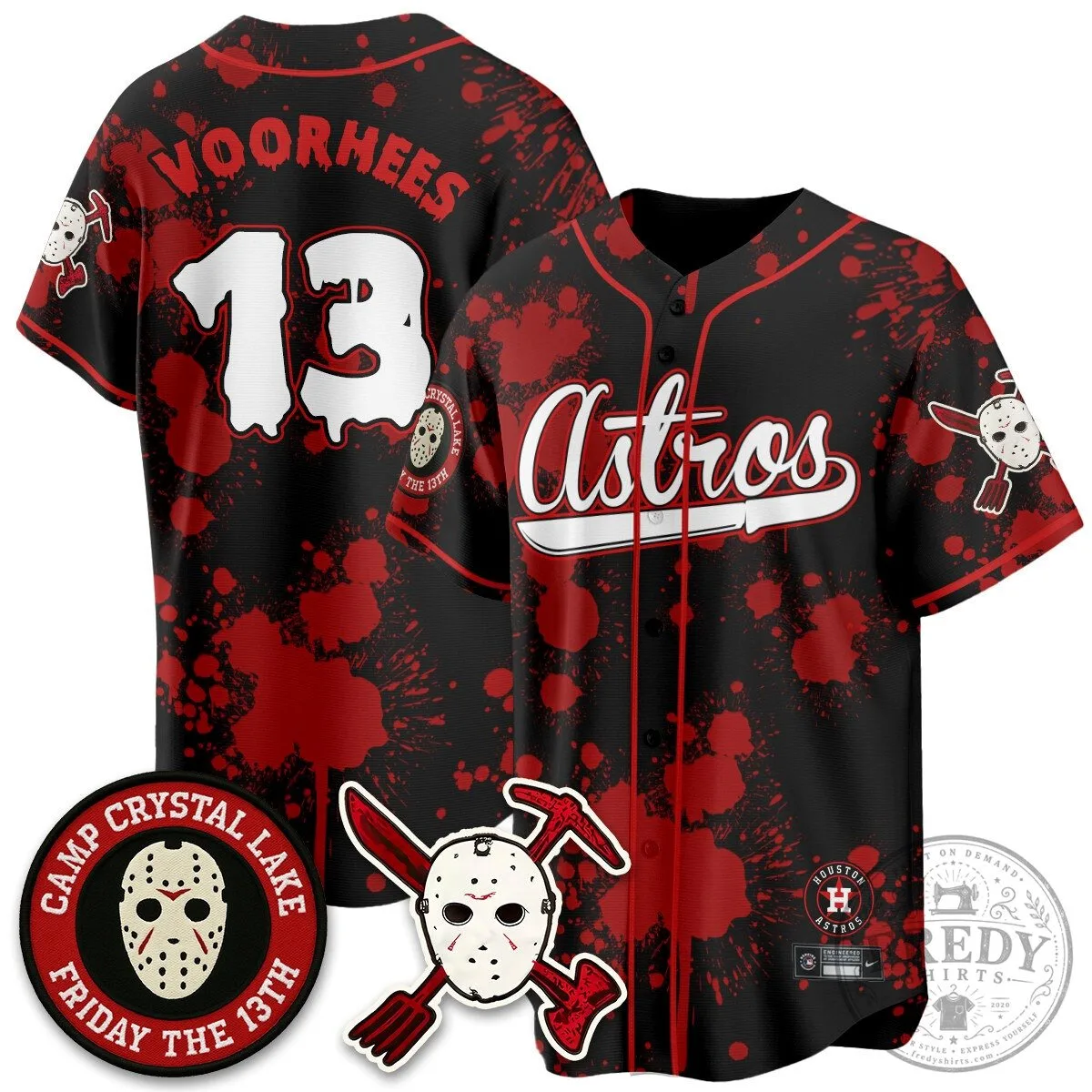 Houston Astros Jason Voorhees Friday the 13th Baseball Jersey