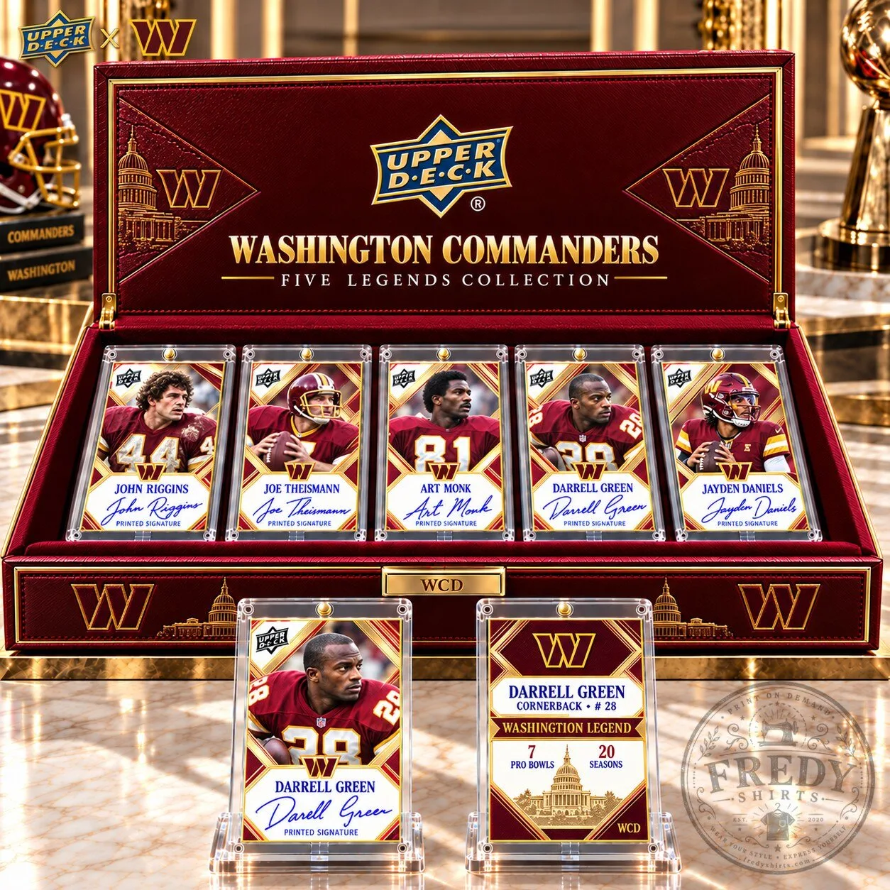 Washington Commanders Five Legends Collection Trading Card Box Set