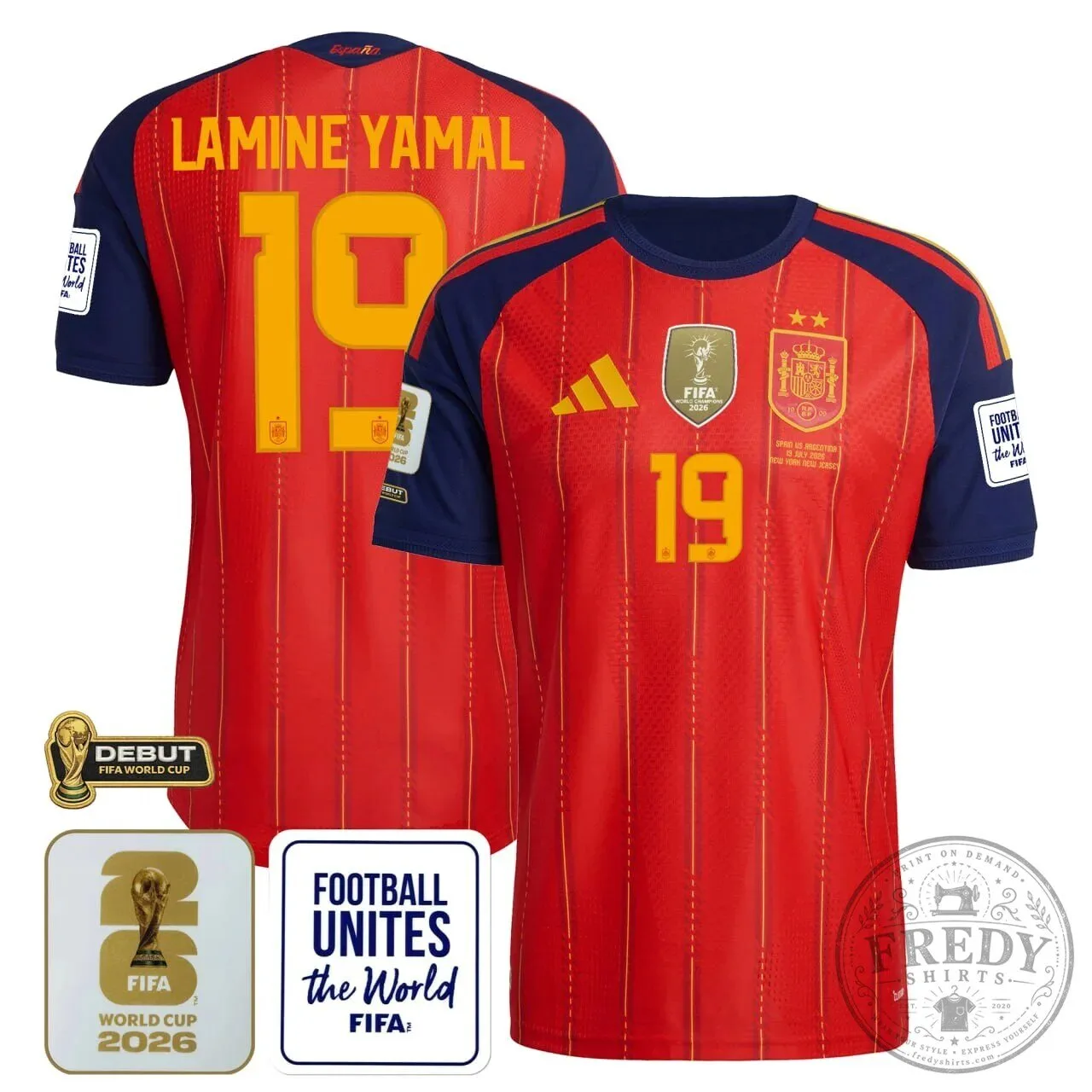 Lamine Yamal Spain 2026 FIFA World Cup Football Jersey
