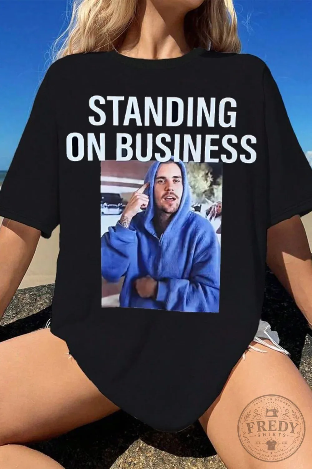 Justin Bieber Standing On Business Graphic T-Shirt