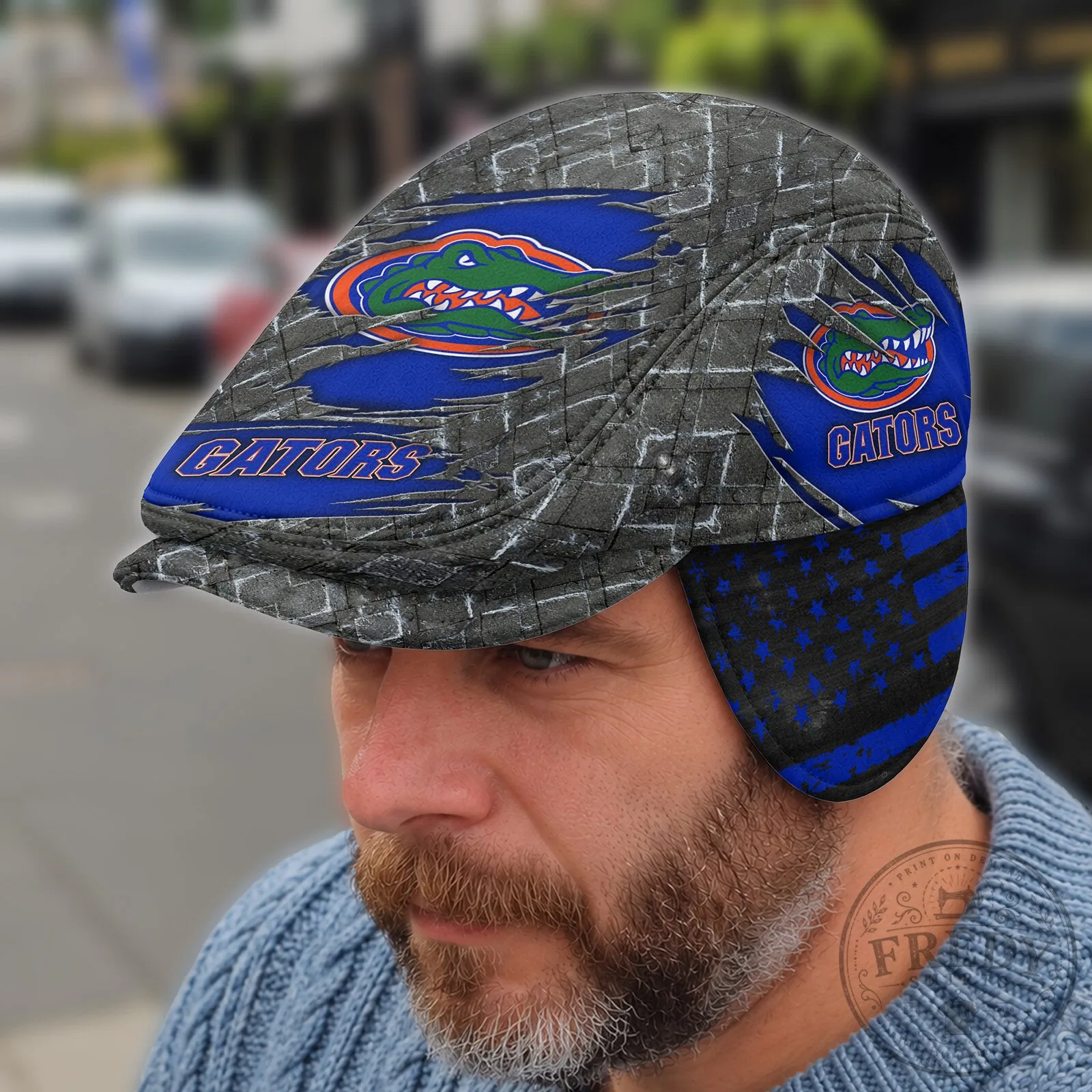 Florida Gators NCAA Flat Cap with Foldable Ear Flaps
