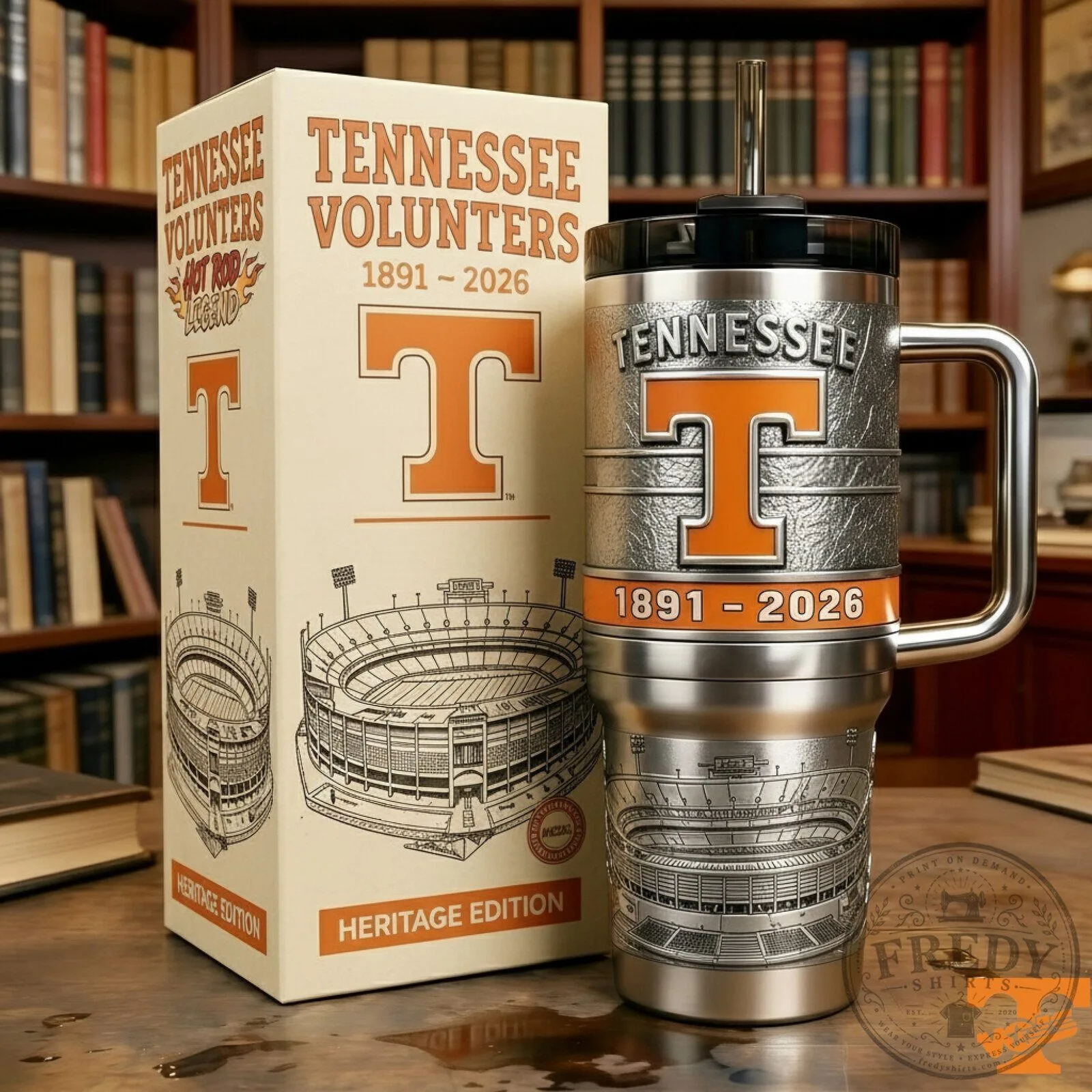Tennessee Volunteers 1891-2026 Heritage Edition Stainless Steel Tumbler with Handle