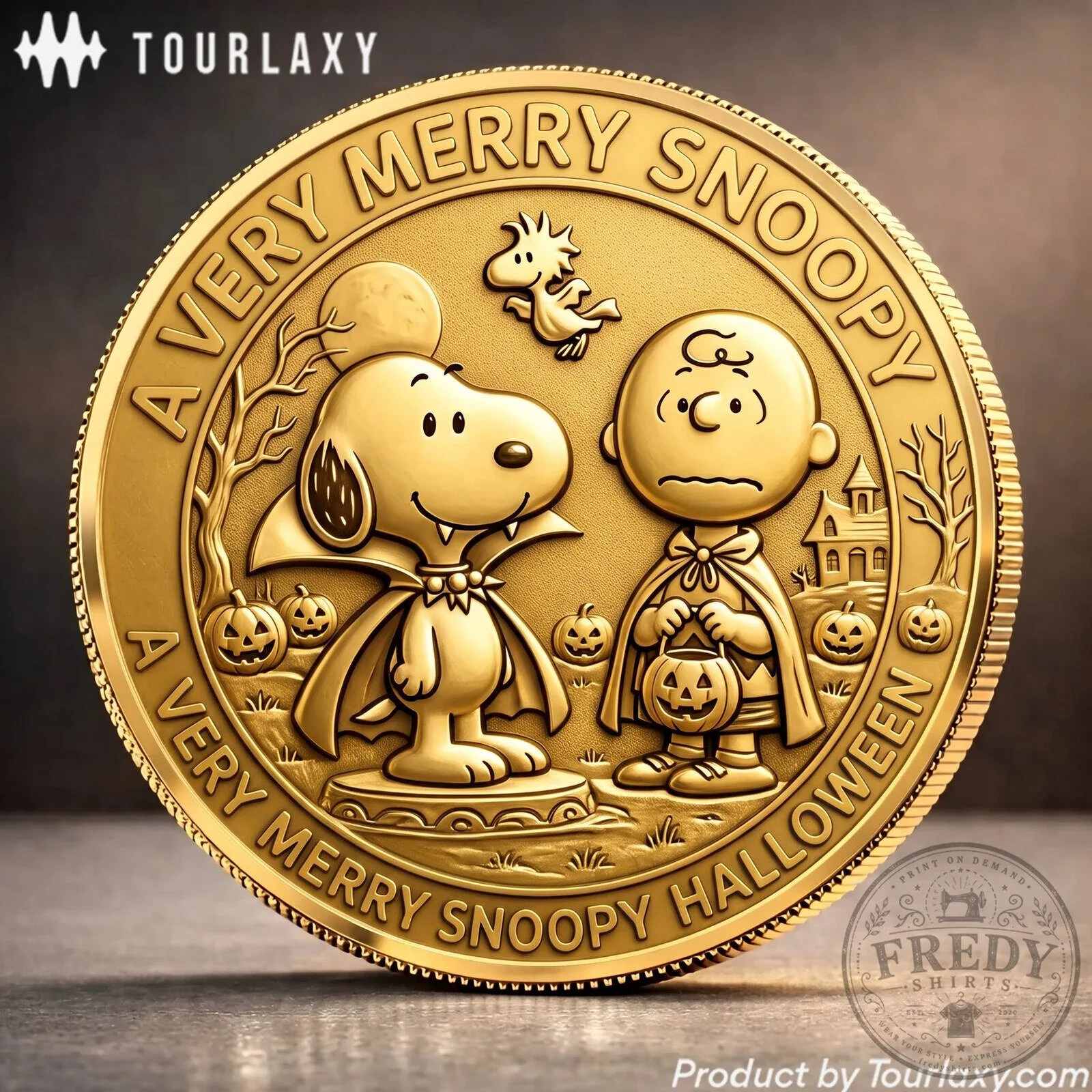 Snoopy Halloween Commemorative Gold Coin Collectible