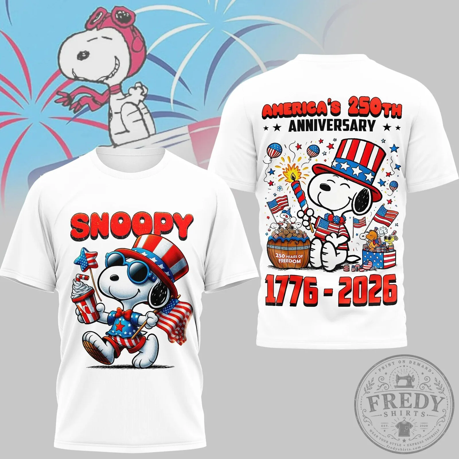 Fourth of July Snoopy Patriotic Uncle Sam Hat Stars Stripes T-Shirt 1 Fourth of July Snoopy Patriotic Uncle Sam Hat Stars Stripes T-Shirt