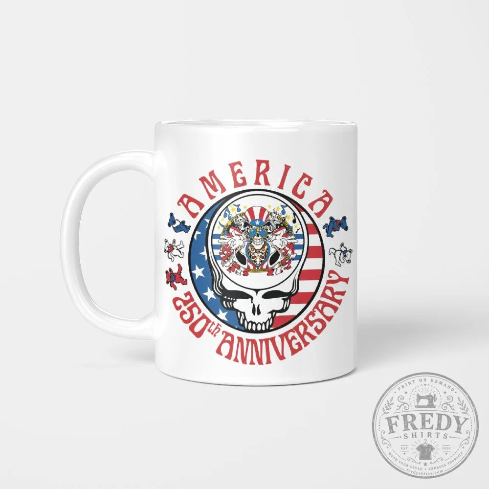 Grateful Dead Steal Your Face America 250th Anniversary Coffee Mug