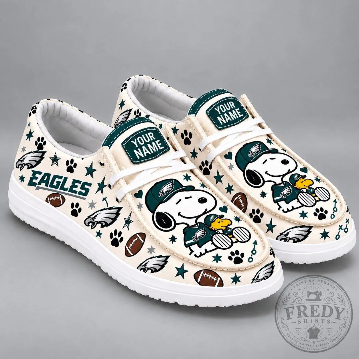 Philadelphia Eagles Snoopy Personalized Casual Shoes
