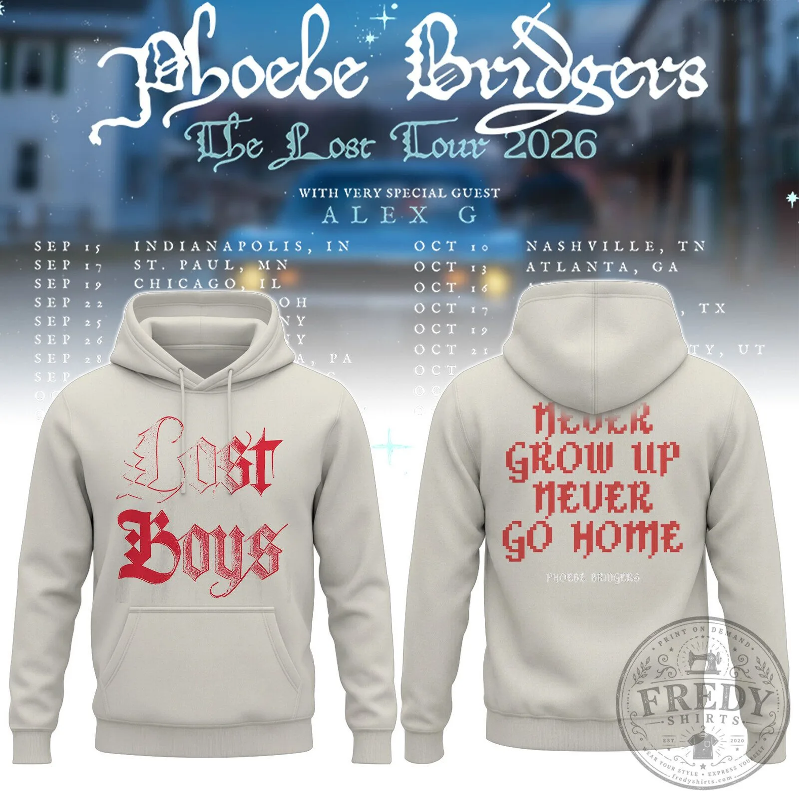 Phoebe Bridgers The Lost Tour 2026 Hoodie