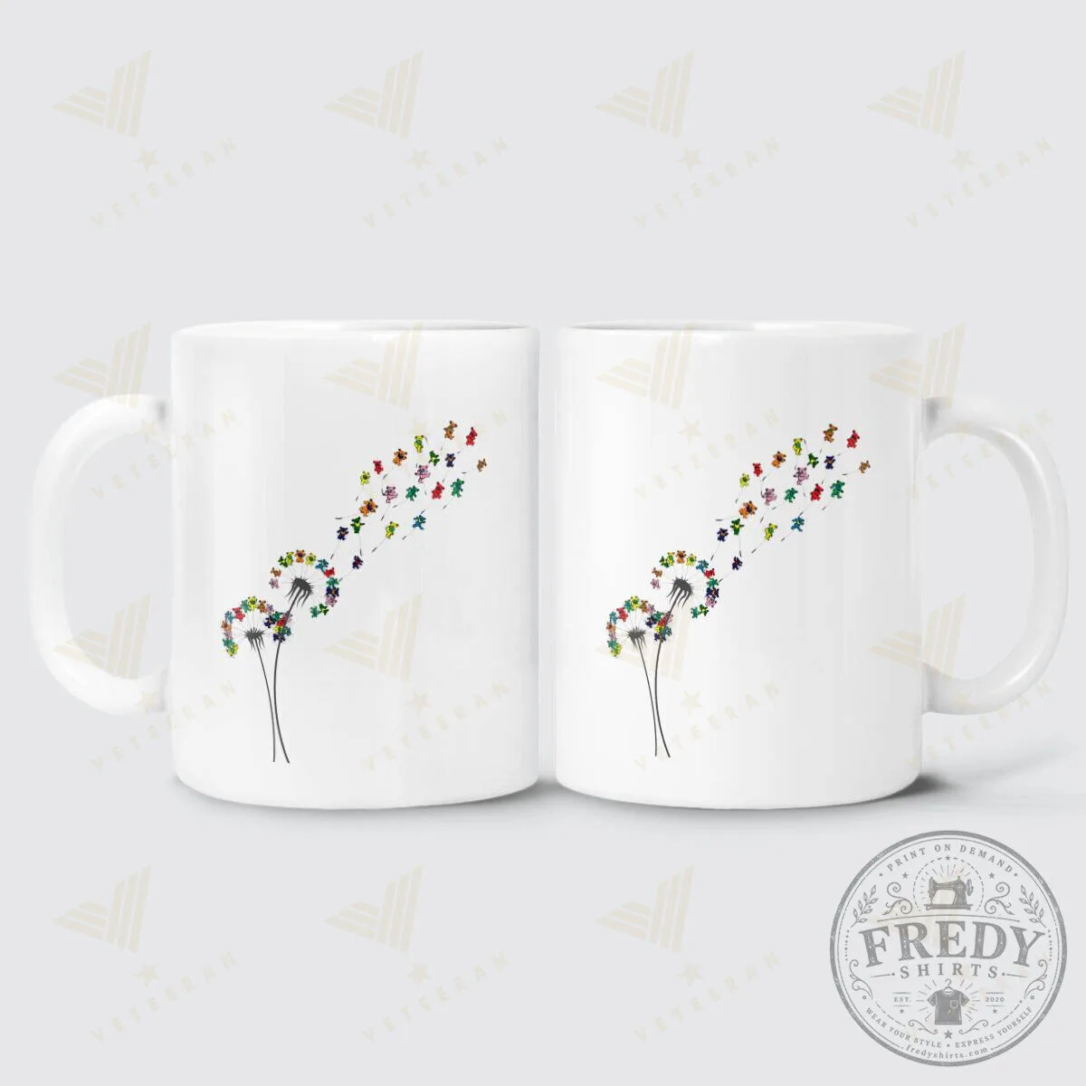 Dead and Company 2024 Dandelion Seed Rainbow Mug