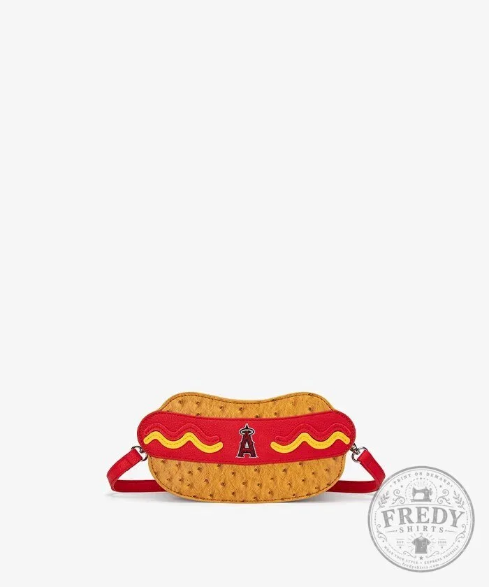 Los Angeles Angels Hot Dog Shaped Crossbody Bag with Adjustable Strap