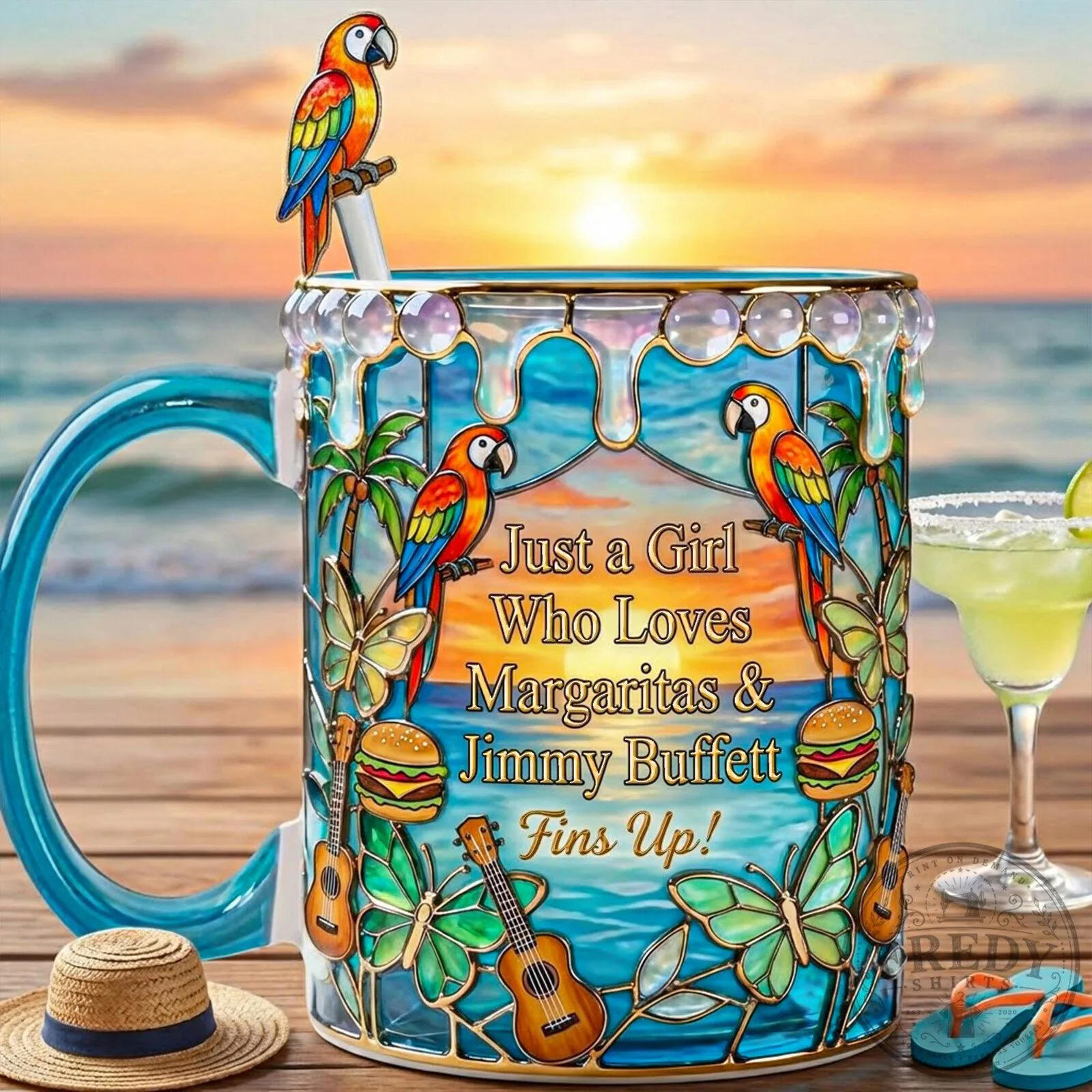 Jimmy Buffett Margaritas Tropical Sunset Beach Coffee Mug