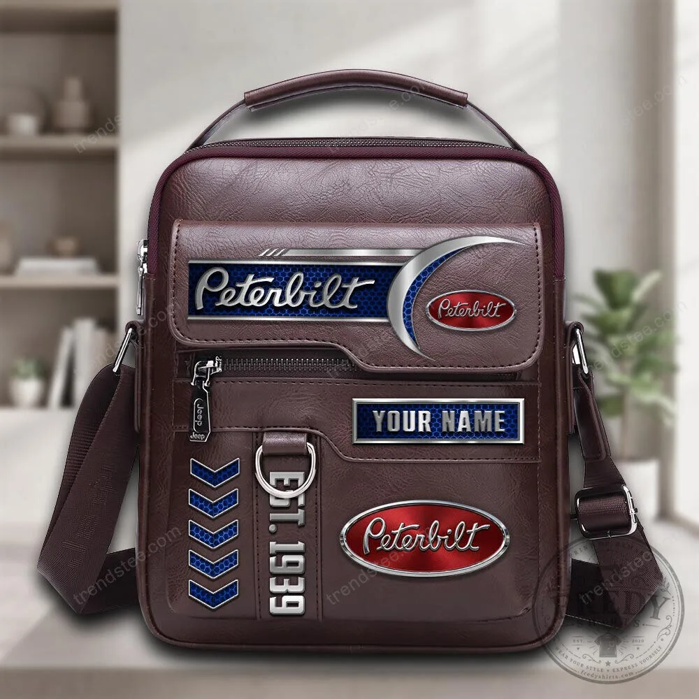 Peterbilt Motors Company Est 1939 Personalized Leather Shoulder Bag