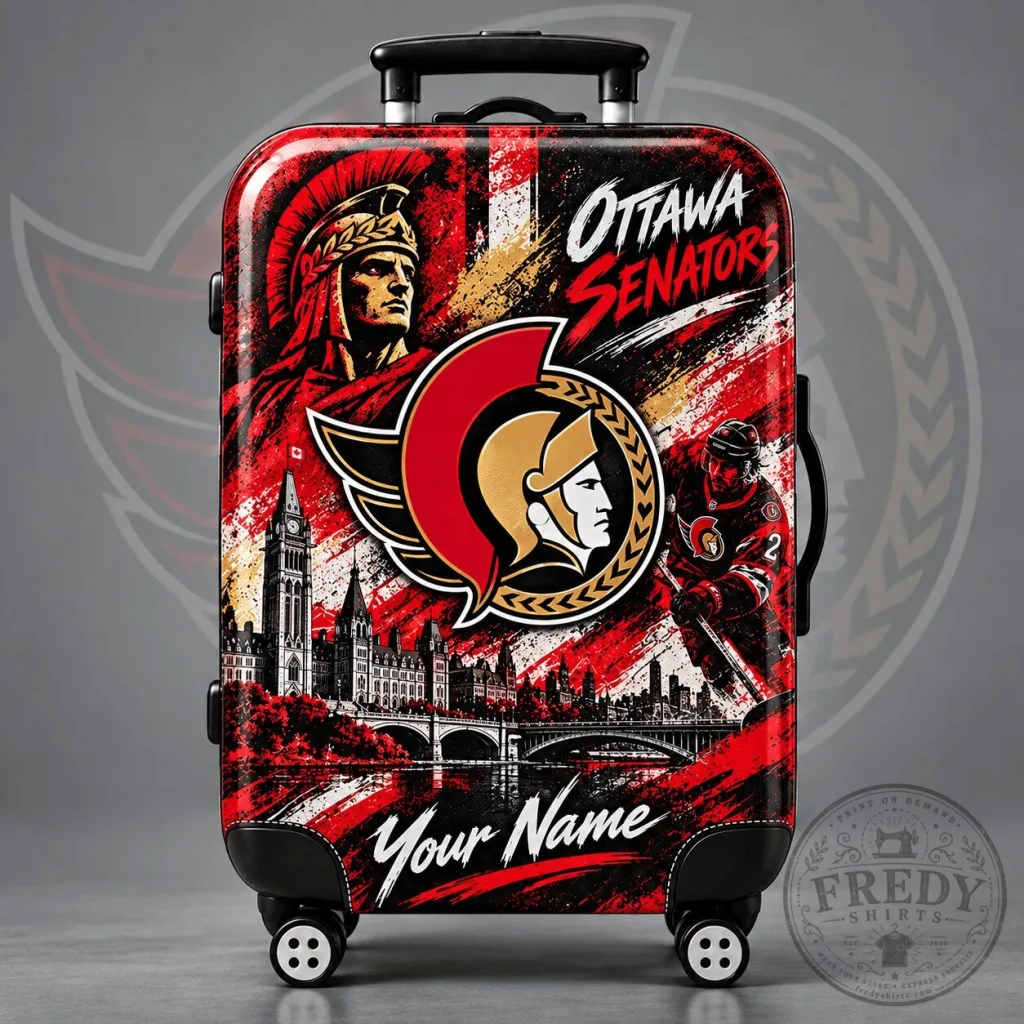 Ottawa Senators Hockey Team Personalized Arena Pride Suitcase Luggage Ottawa Senators Hockey Team Personalized Arena Pride Suitcase Luggage